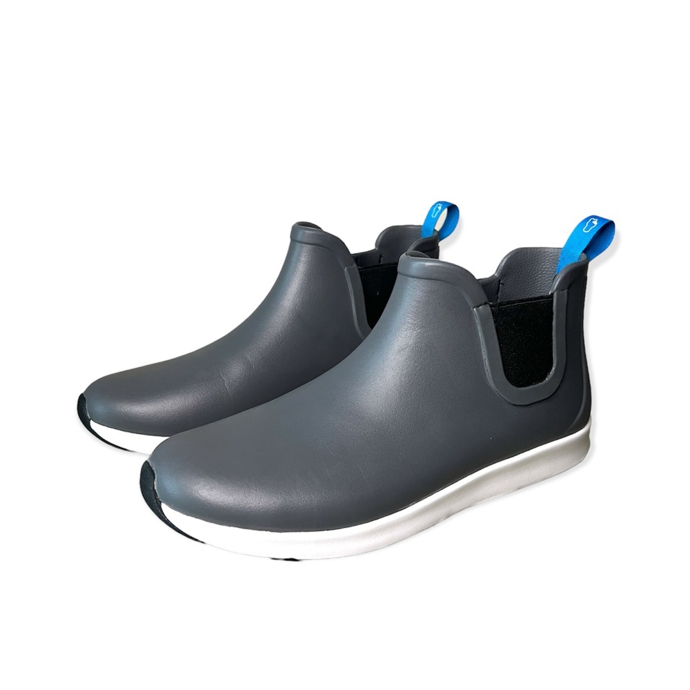 Native Apollo Grey Chelsea Rain Boots Men 9 Women 11